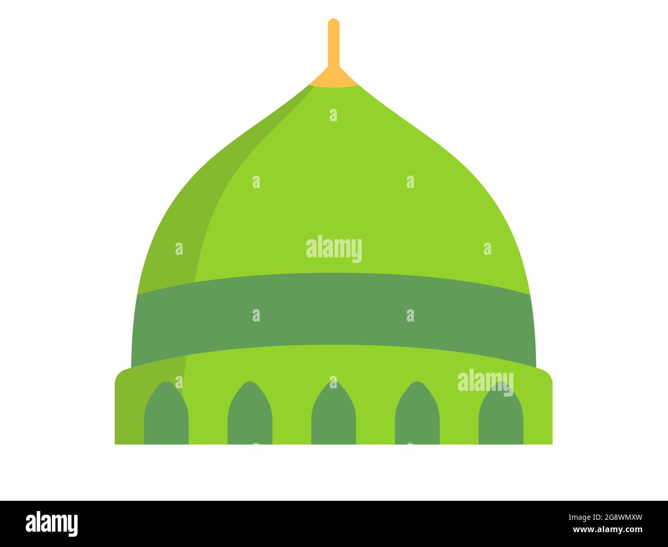 mosque dome single isolated icon with flat style vector illustration ...