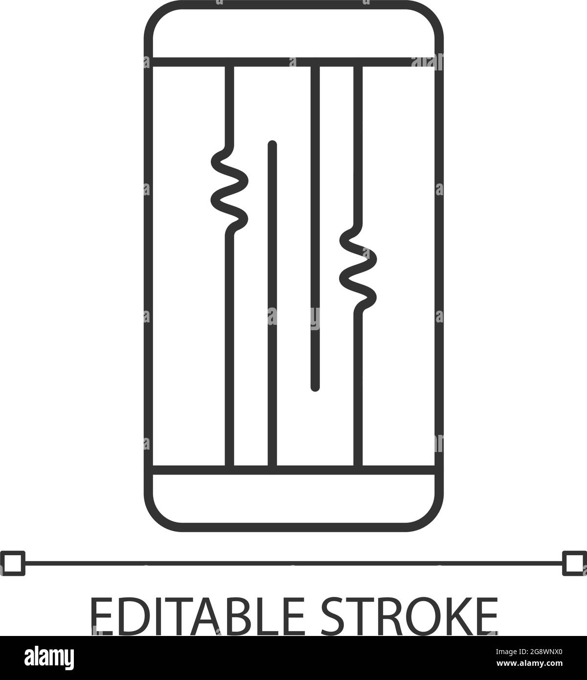 Display or lcd issues linear icon Stock Vector