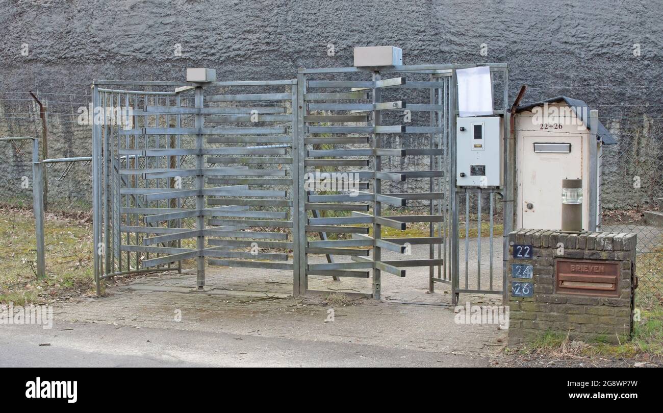 Old security turnstile not in use anymore stock photo alamy