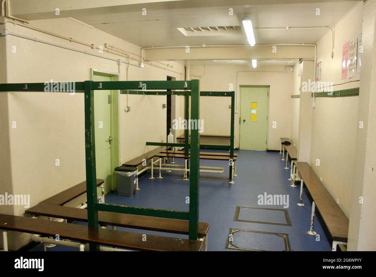 changing room in a classic english secondary school in london england ...