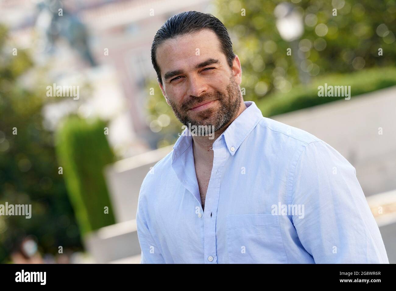 Venezuelan actor Alejandro Nones visits Madrid. July 22,2021. (Photo by Acero/Alter Photos/Sipa USA) Stock Photo