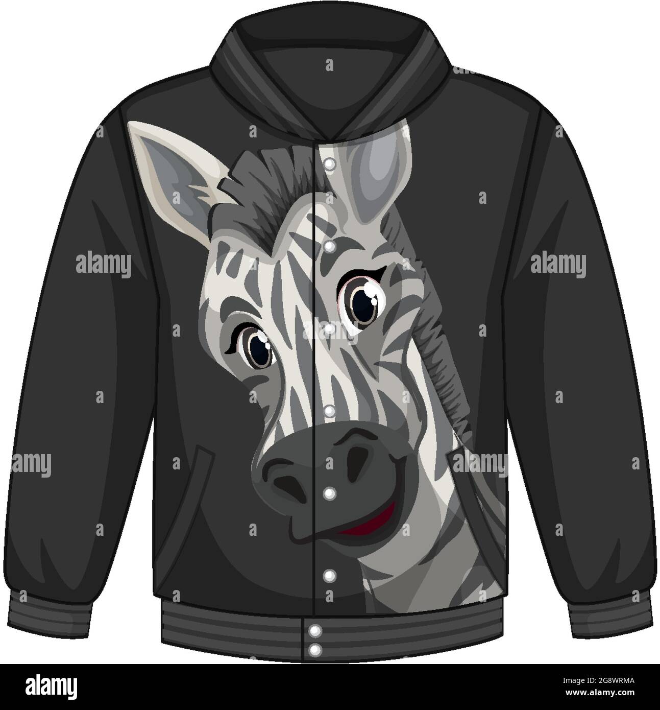 Cartoon Chameleon Pattern Print Men's Bomber Jacket