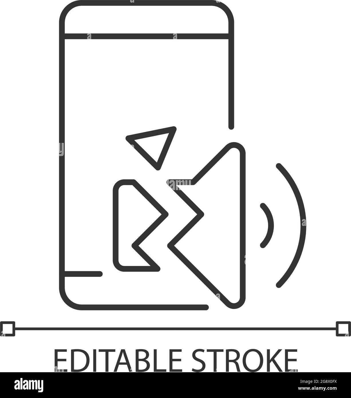 Speaker not working linear icon Stock Vector Image & Art Alamy