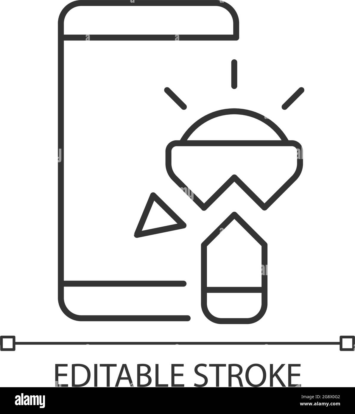 Flashlight not working linear icon Stock Vector Image & Art Alamy