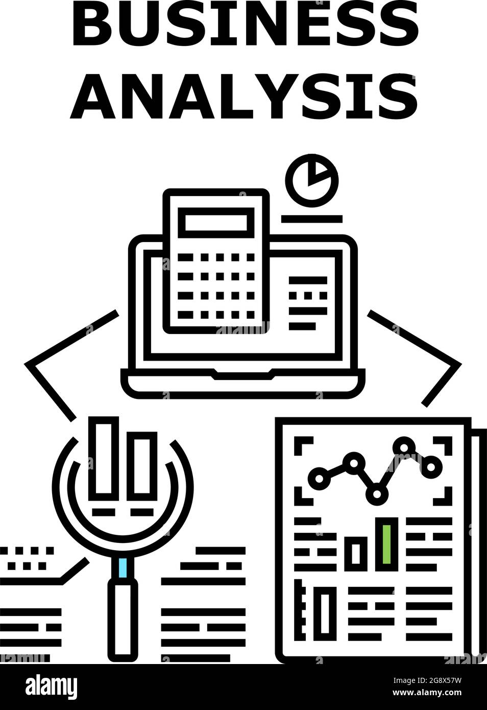 Business Analysis Report Vector Concept Color Stock Vector Image & Art ...