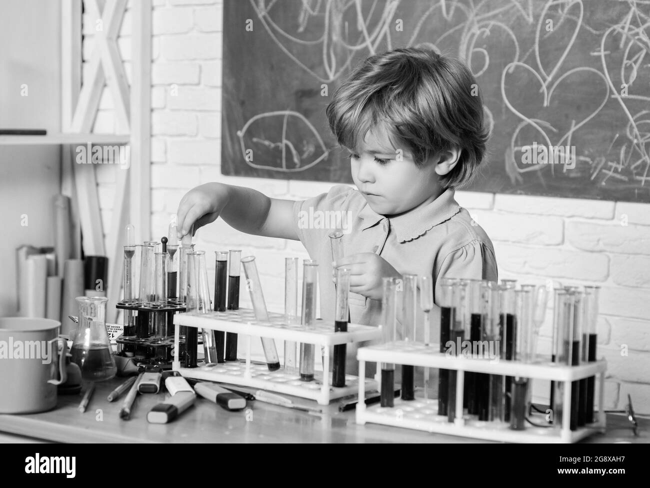 Chemistry laboratory. Practical knowledge concept. Study grants and