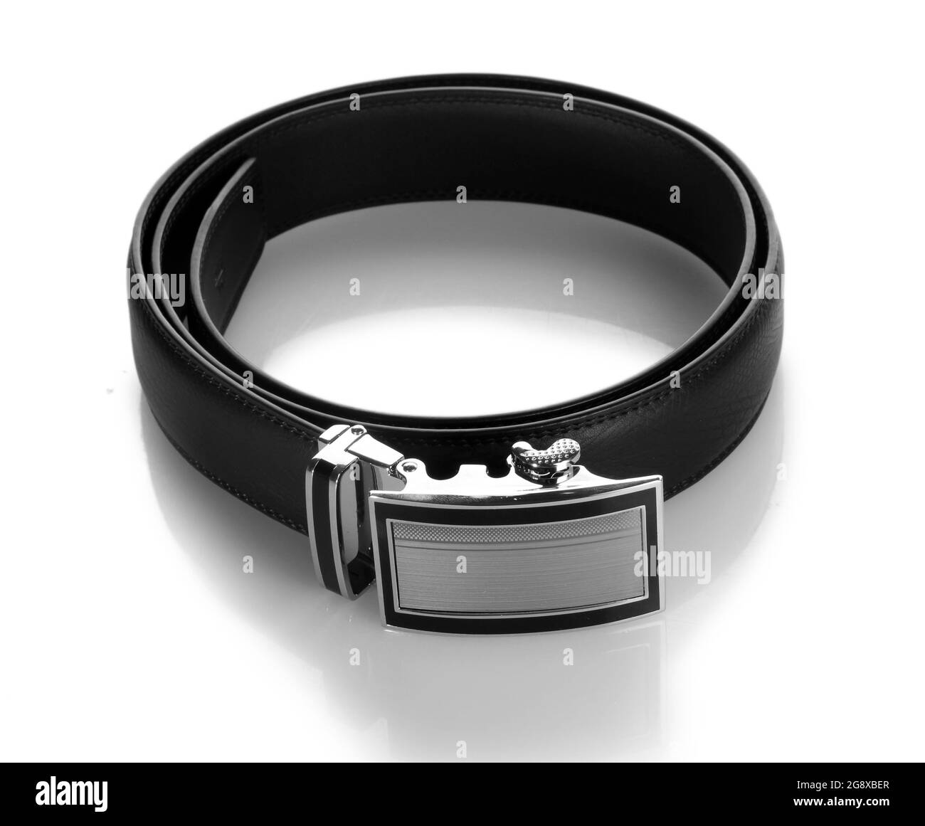 men's leather belt isolated on white Stock Photo Alamy