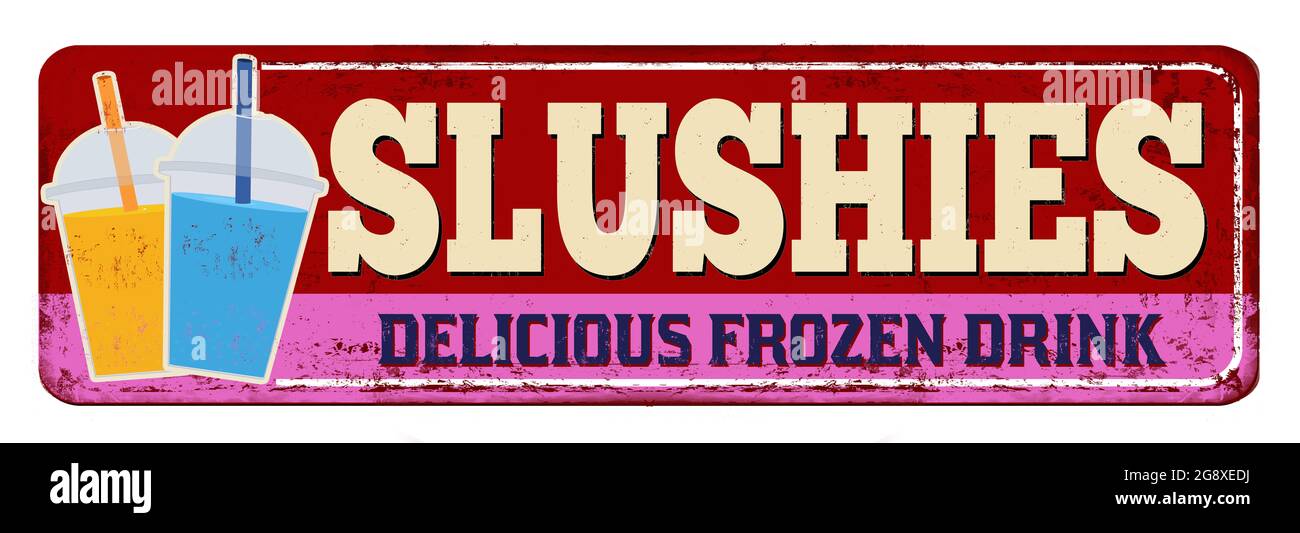 Illustration of a vintage rusty metal sign isolated on a white