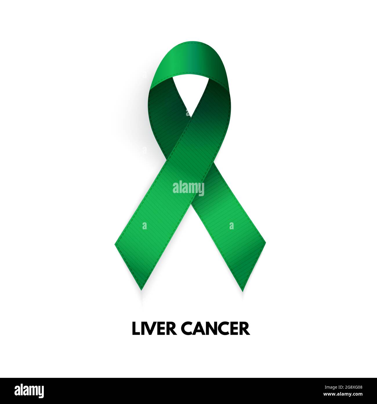 Emerald Ribbon. Liver cancer sign. Vector Illustration EPS10 Stock