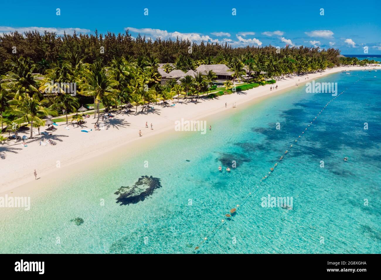 Aerial scenery idyllic lagoon beach hi-res stock photography and images ...