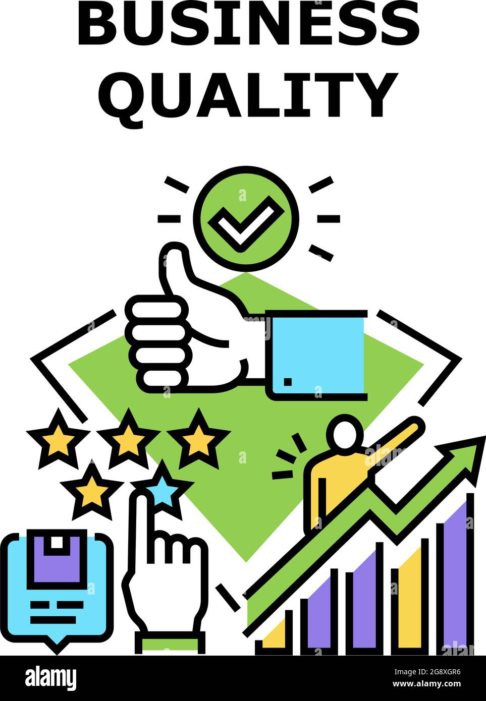 Business Quality Vector Concept Color Illustration Stock Vector Image