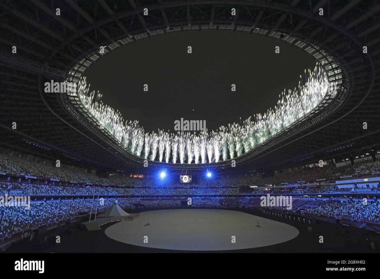 Tokyo, Japan. 23rd July, 2021. Tokyo, Japan. 23rd July, 2021. Fireworks