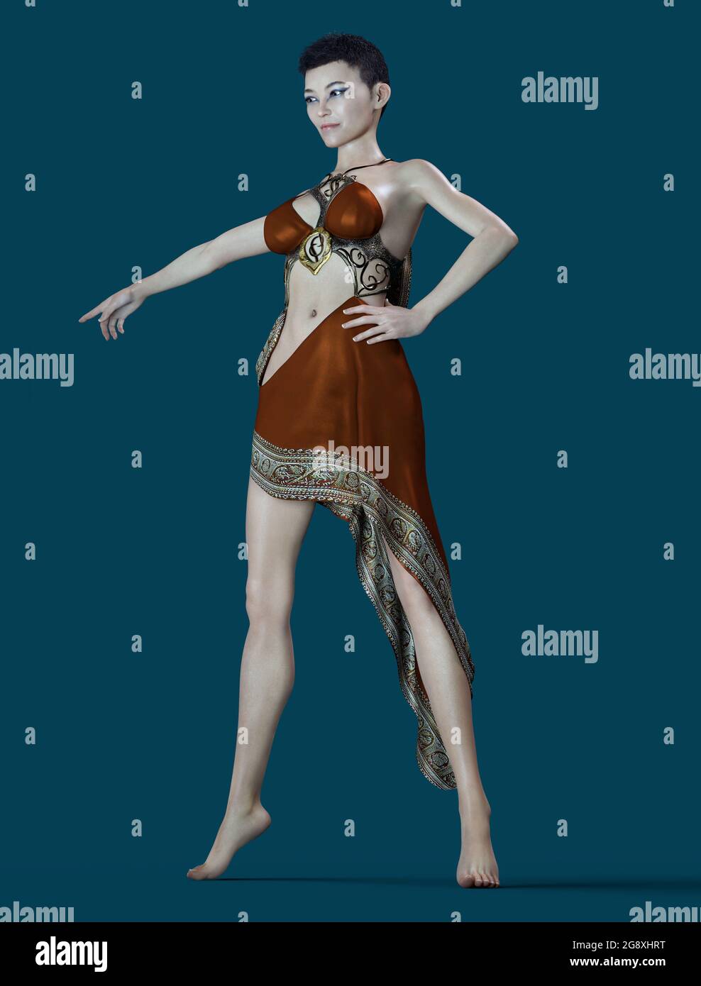 Female clothing in ancient Greece Stock Photo
