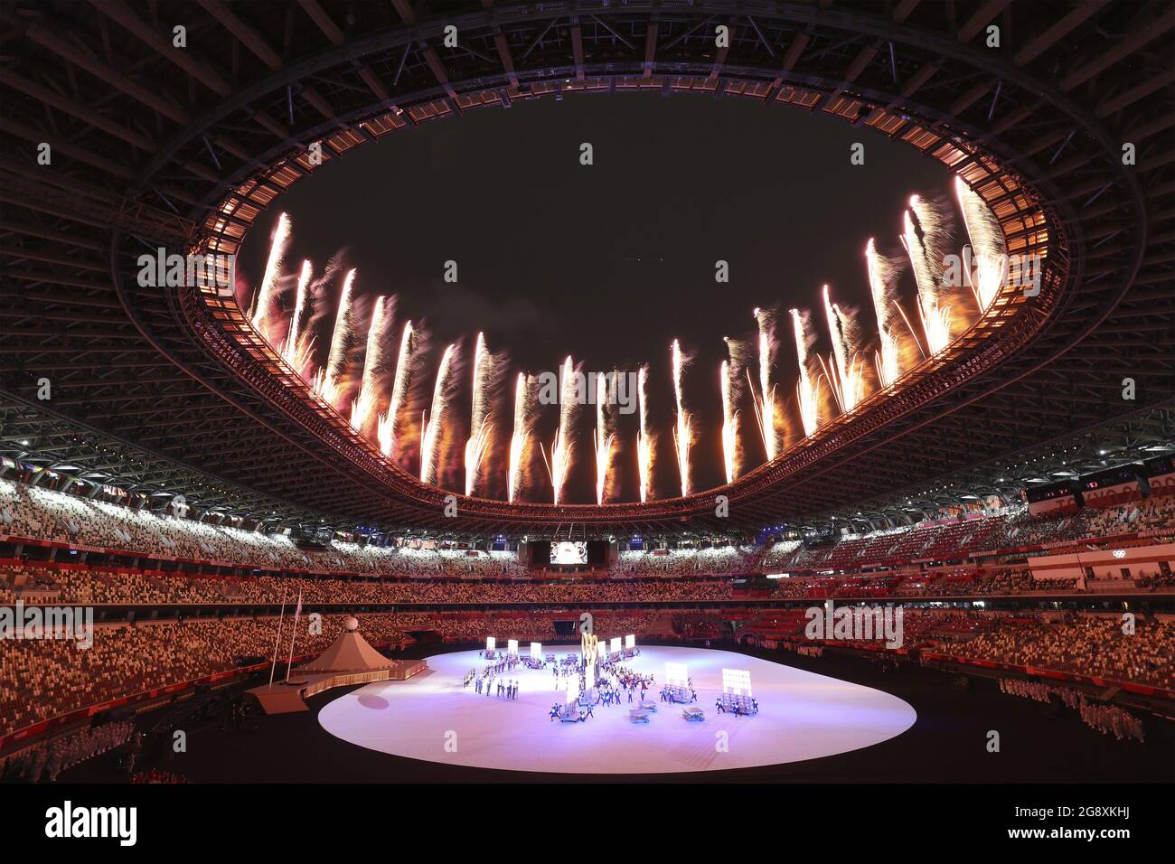 Tokyo, Japan. 23rd July, 2021. Tokyo, Japan. 23rd July, 2021. Fireworks