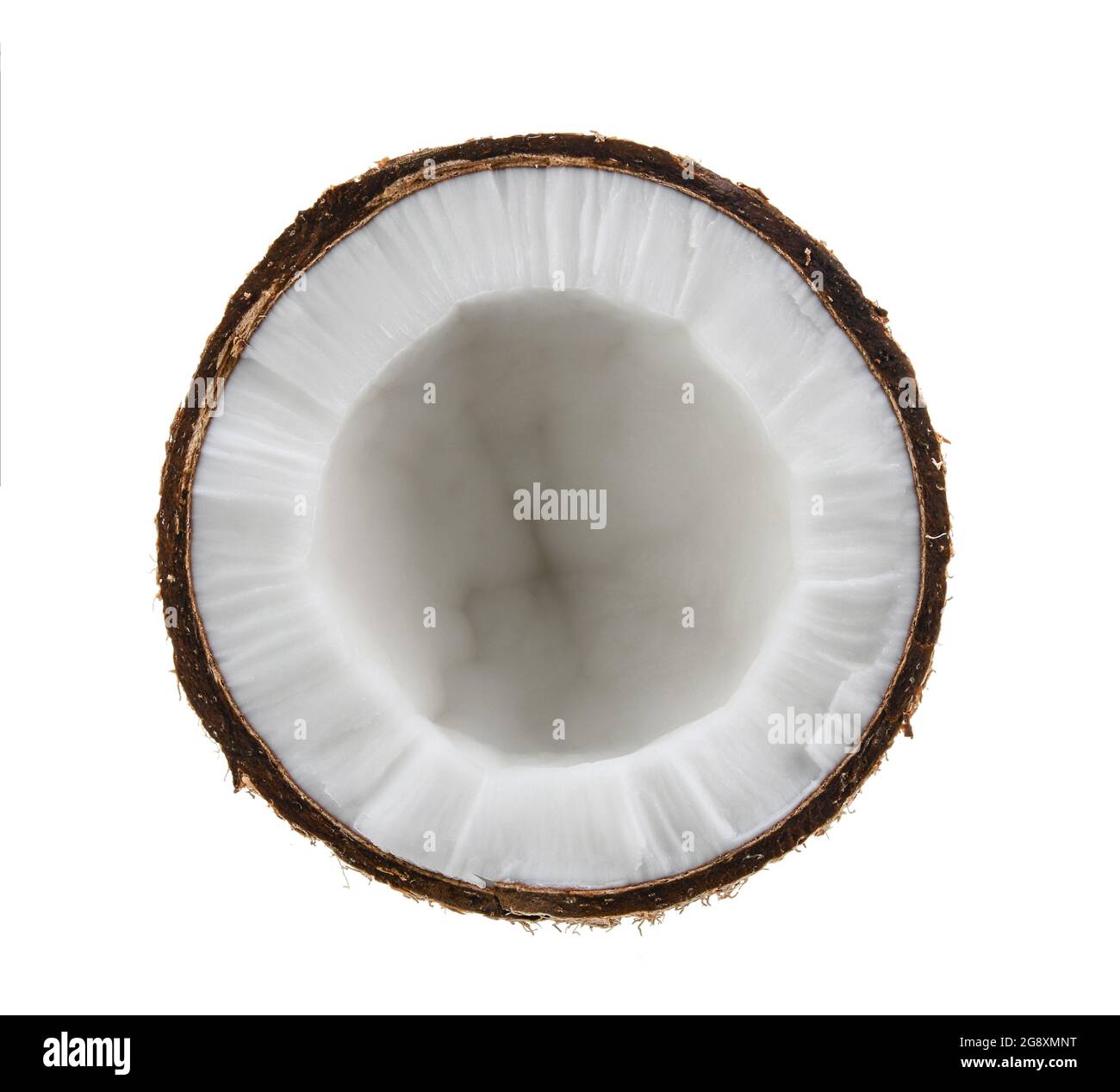 Half coconut isolated on white background Stock Photo - Alamy