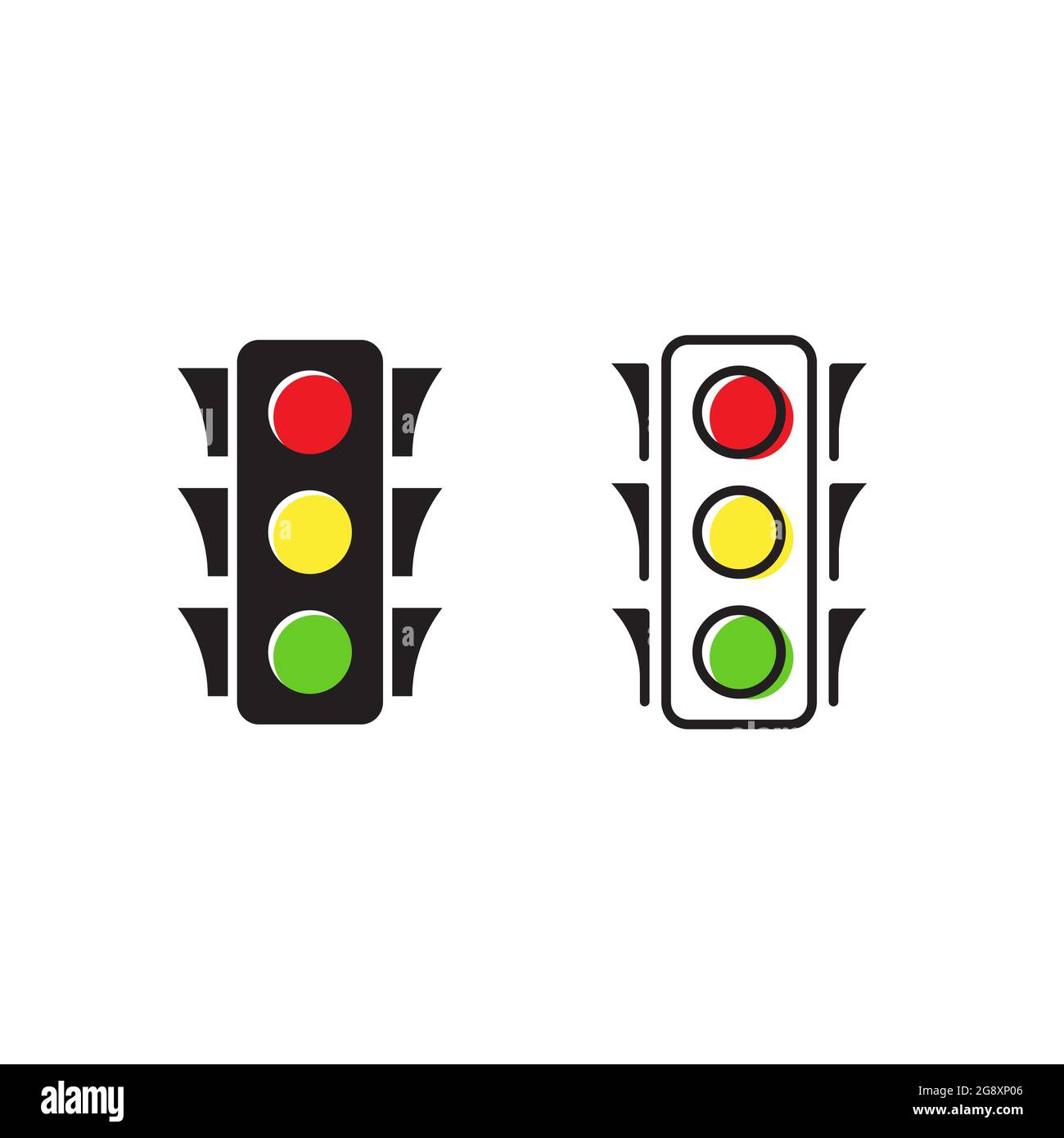 traffic light Vector icon design illustration Template Stock Vector