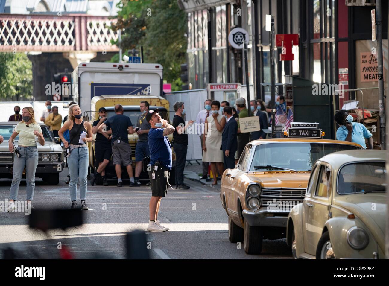 Glasgow, Scotland, UK. 22 July 2021. PICTURED Filming on the set of