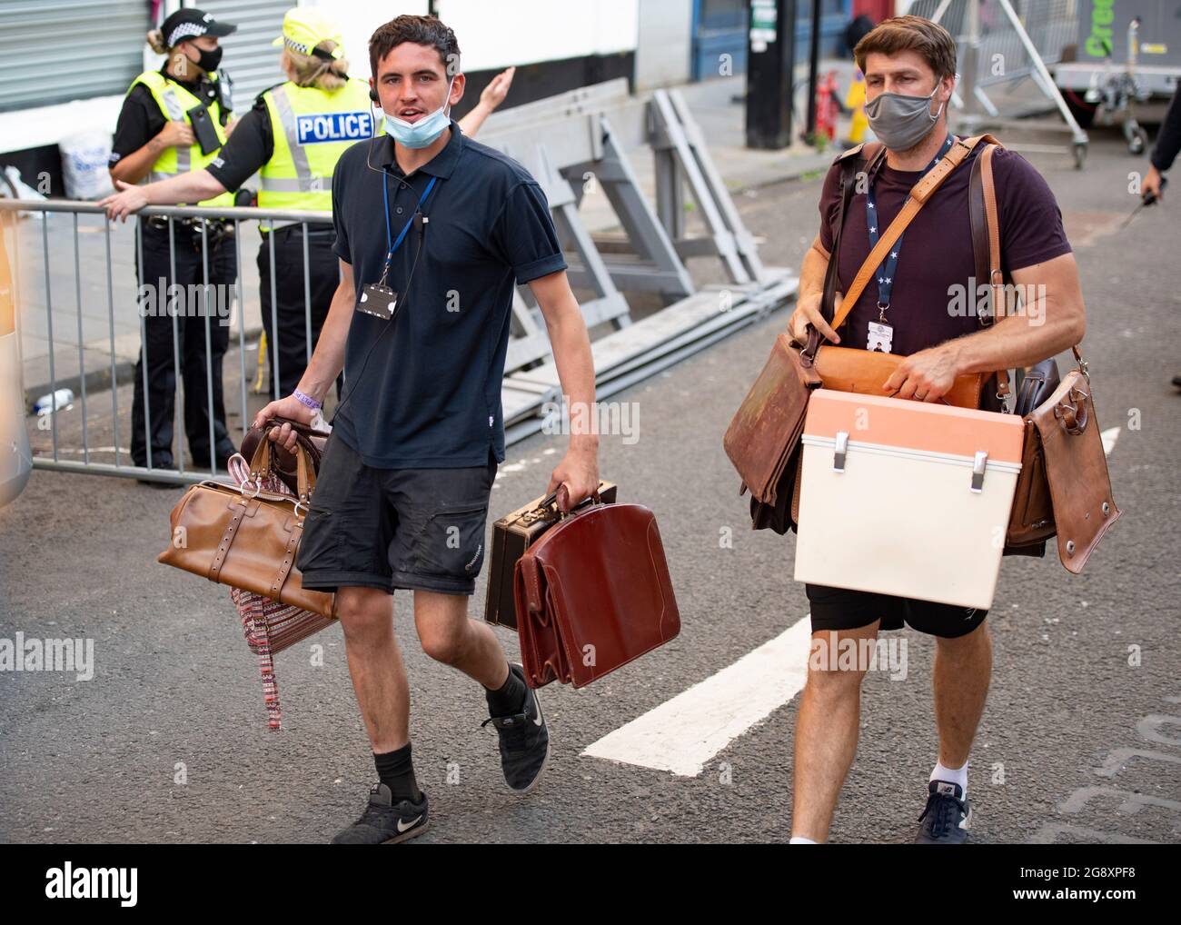Glasgow, Scotland, UK. 22 July 2021. PICTURED: Filming on the set of ...