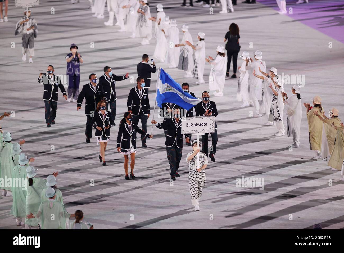 Tokyo, Japan. 23rd July, 2021. Olympic delegation of El Salvador parade
