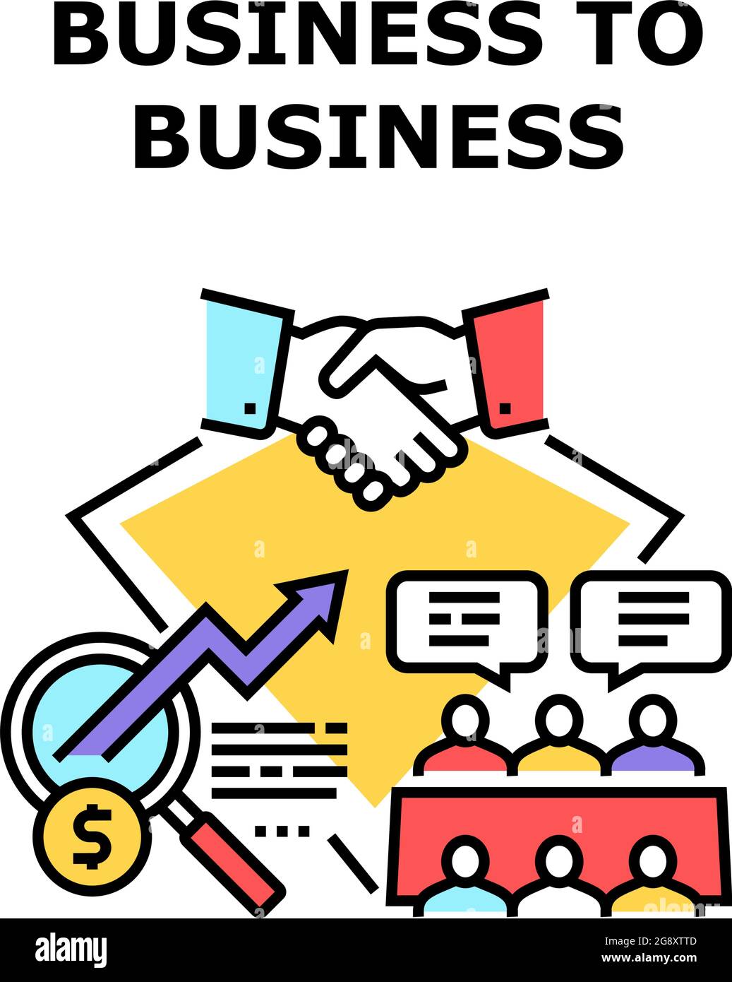 B2B Business Vector Concept Color Illustration Stock Vector Image & Art ...