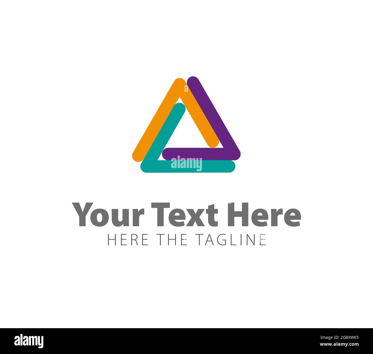 An impossible figure made of triangles. Ready logo Stock Vector