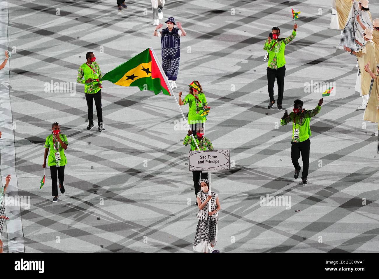 Tokyo, Japan. 23rd July, 2021. Olympic delegation of Sao Tome and