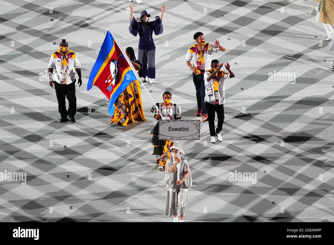 Tokyo, Japan. 23rd July, 2021. Olympic delegation of Eswatini parade ...