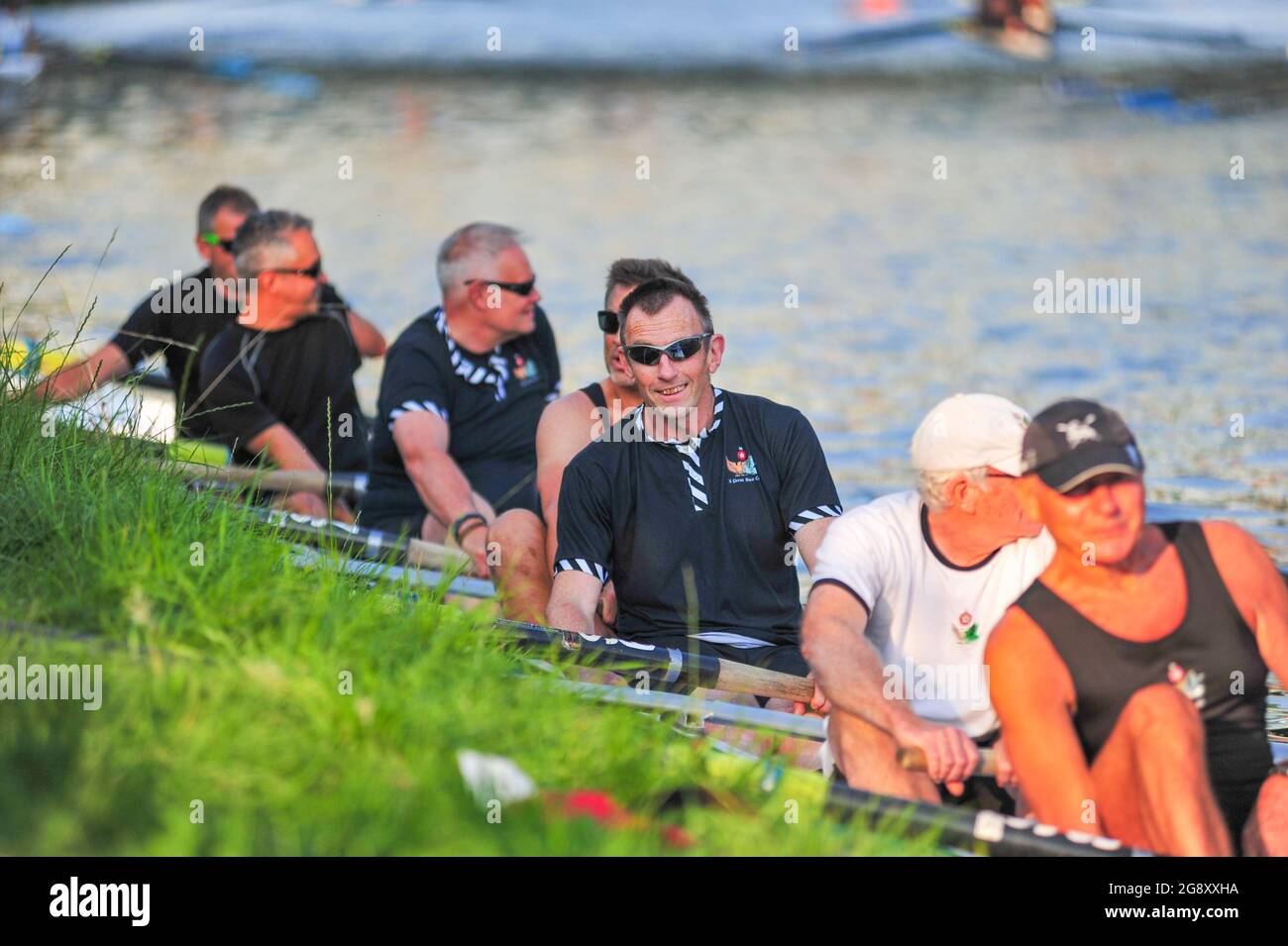 cambridge, Uk, England, 22072021, Cambridge town bumps takes place