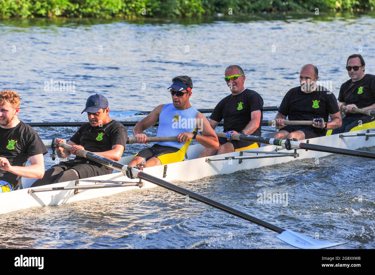 cambridge, Uk, England, 22072021, Cambridge town bumps takes place
