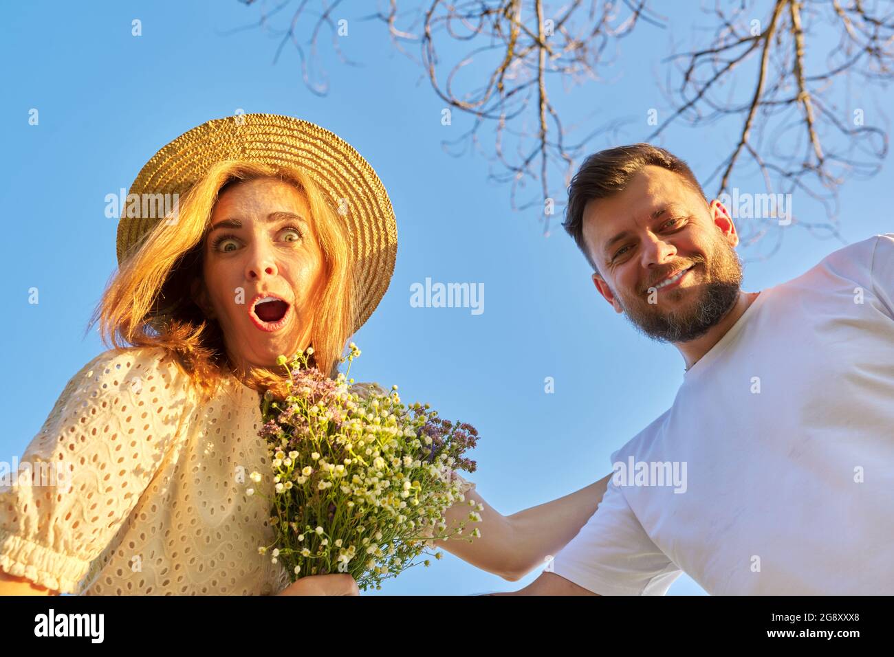 Man woman fascinated beautiful hi-res stock photography and images - Alamy