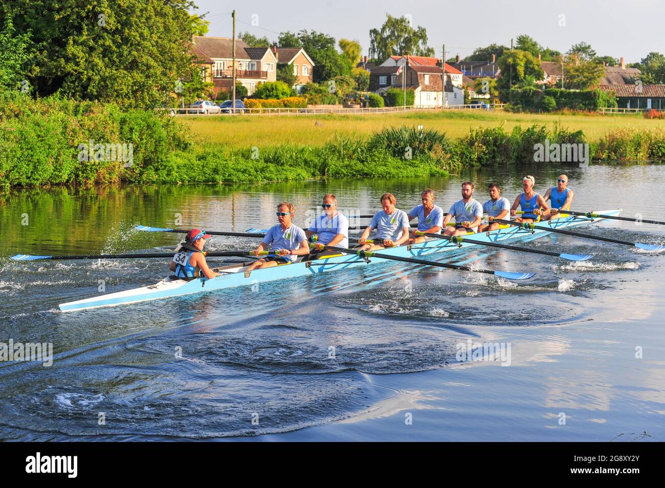 cambridge, Uk, England, 22072021, Cambridge town bumps takes place
