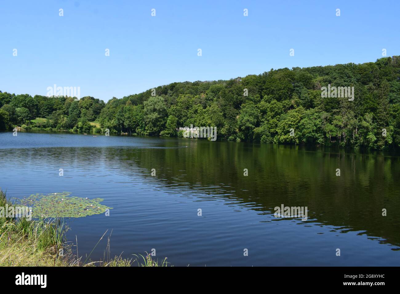 caldera lake Ulmener Maar Stock Photo - Alamy