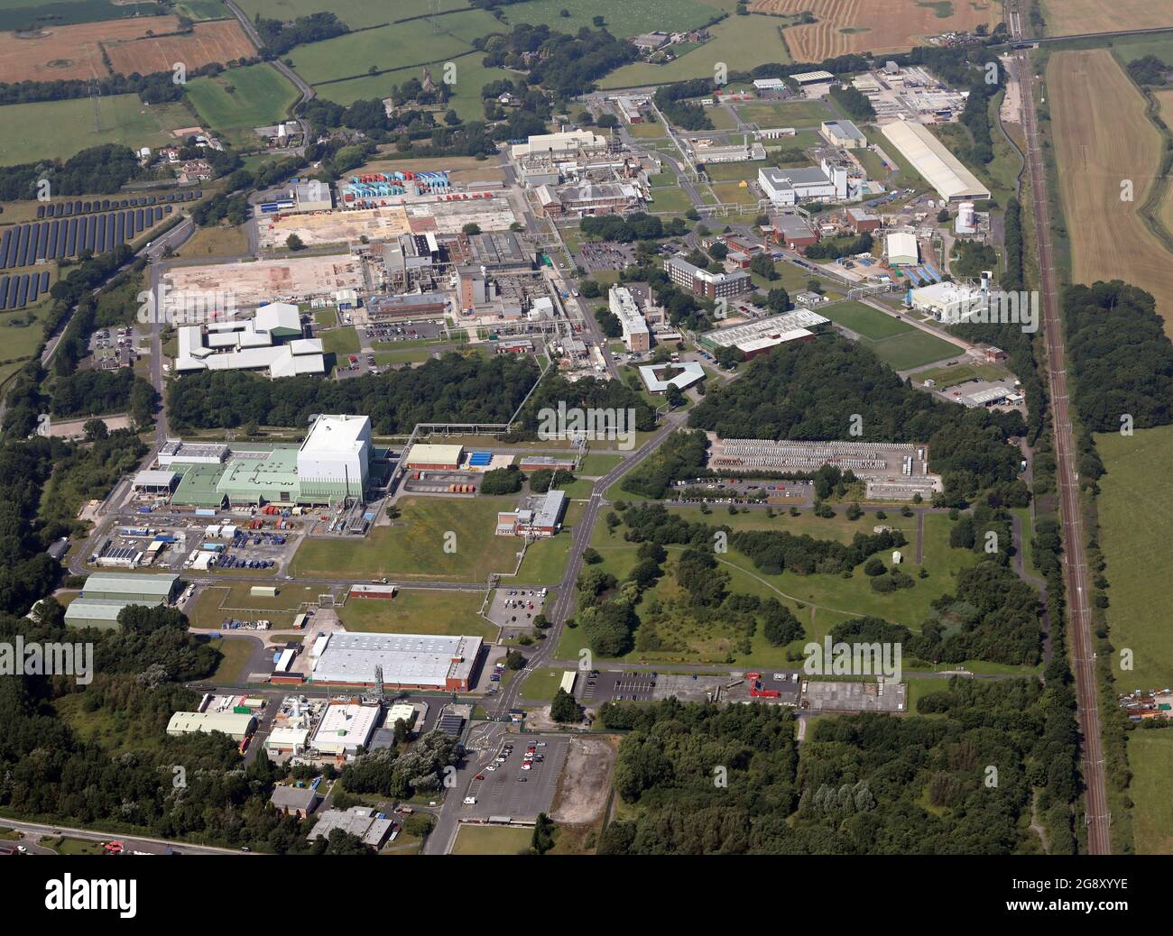 aerial view of the Westinghouse Springfields Fuels nuclear power plant and other chemical works