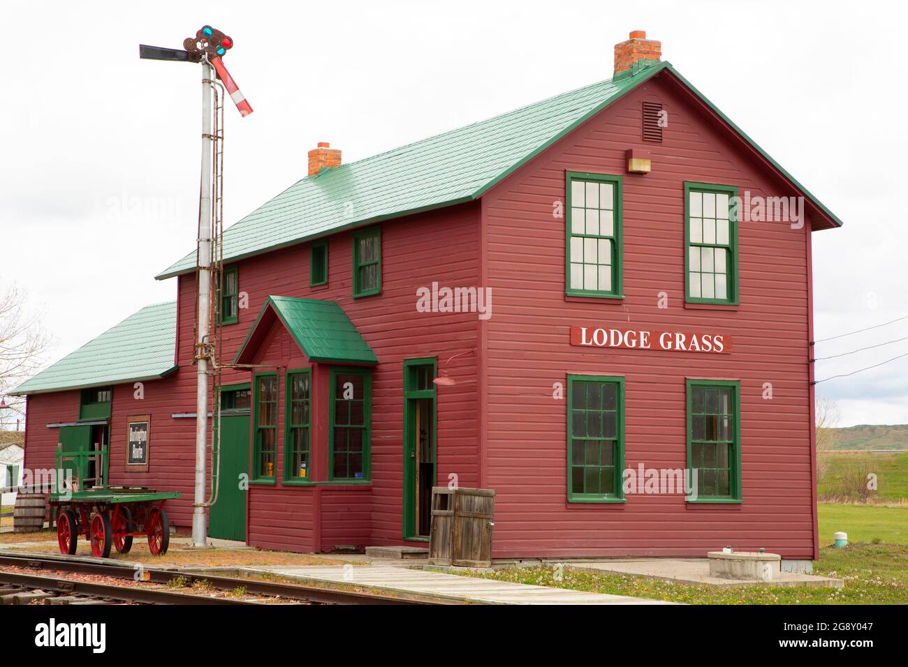Lodge grass chicago burlington and quincy railroad depot hires stock