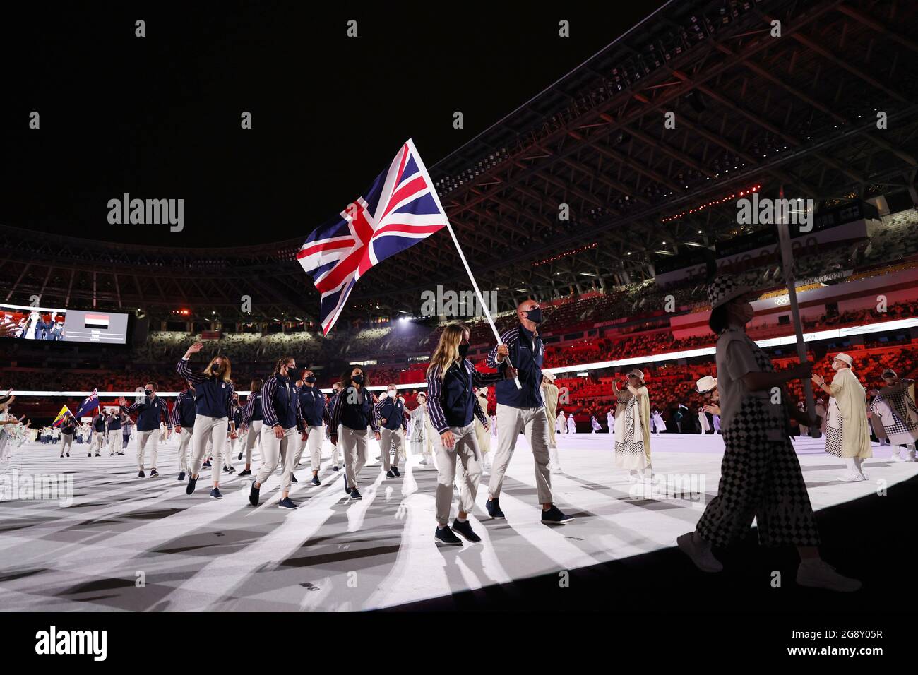 Tokyo, Japan. 23rd July, 2021. Olympic delegation of Great Britain parade into the Olympic Stadium during the opening ceremony of Tokyo 2020 Olympic Games in Tokyo, Japan, July 23, 2021. Credit: Li Ming/Xinhua/Alamy Live News Stock Photo