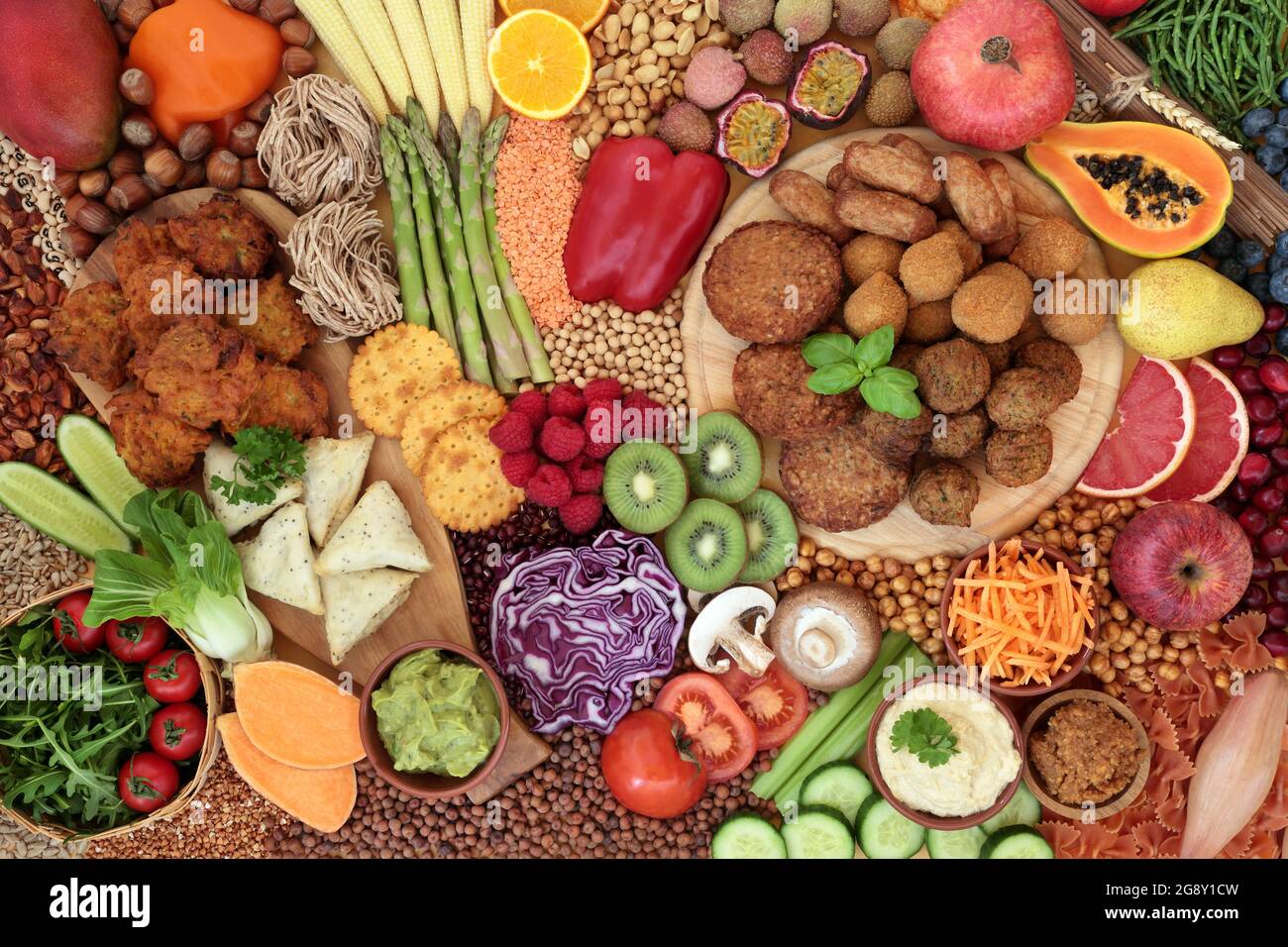 Vegan food for ethical eating with plant based foods high in