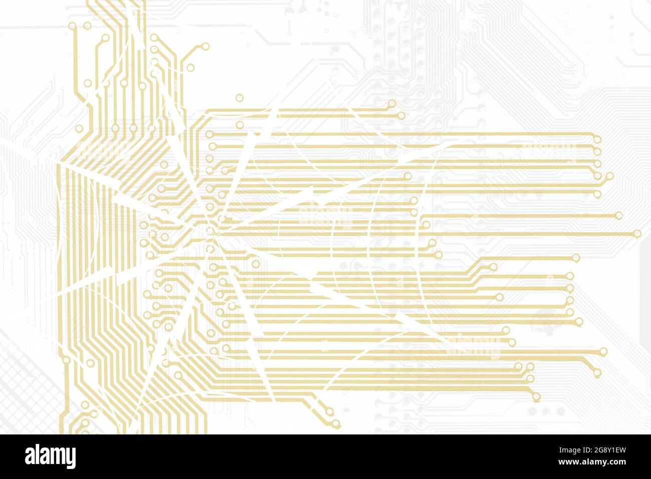 Conceptual background for your text. Information technologt motherboard silhouette pattern with spider web. Stock Photo