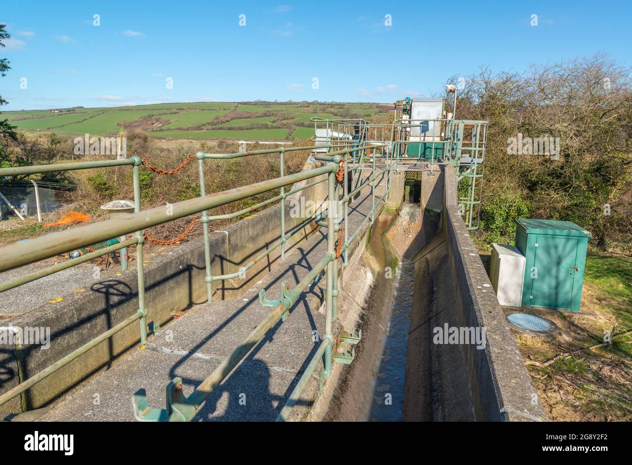 Raw sewage enters sewage treatment works Stock Photo Alamy