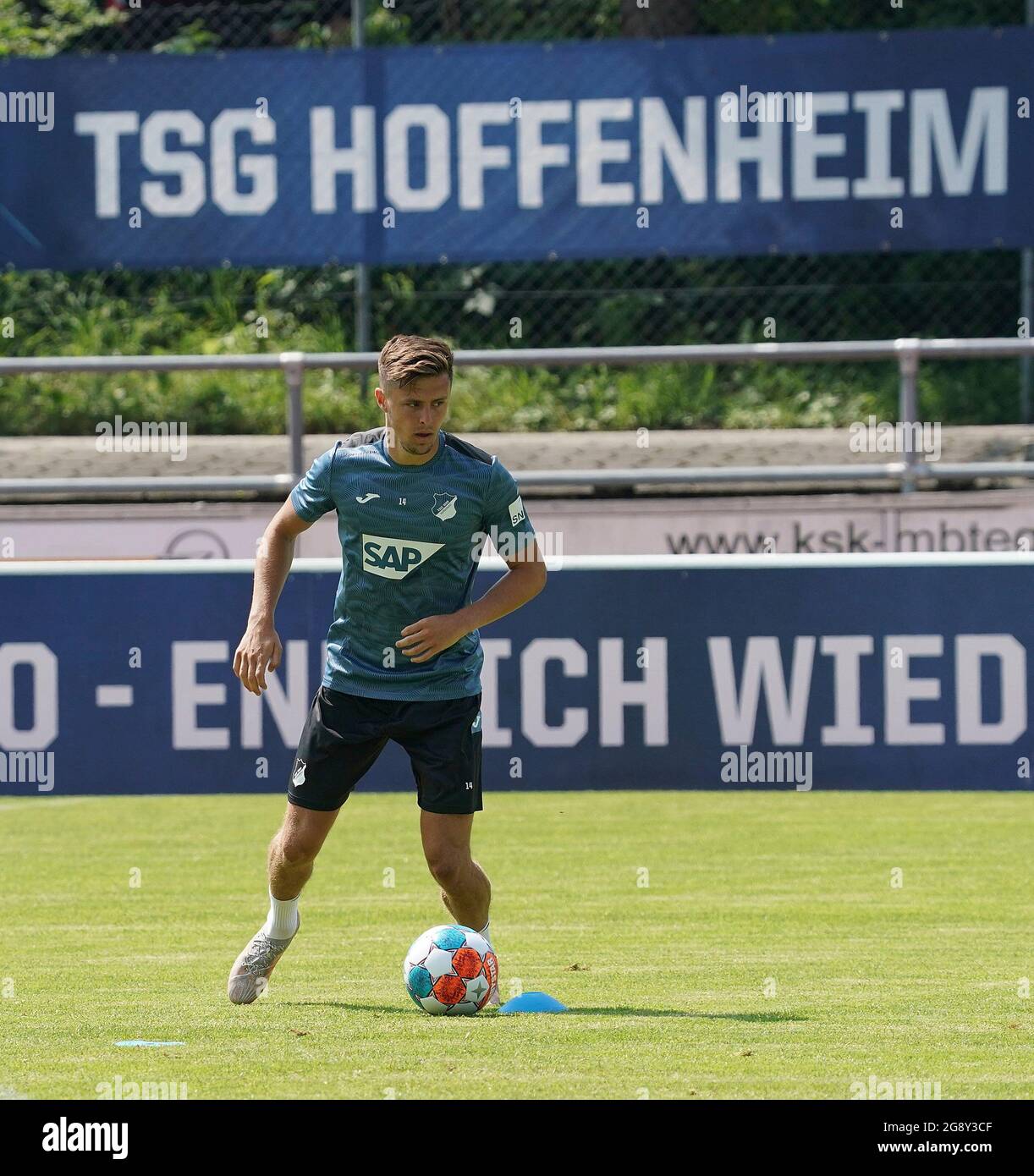 23.07.2021, Rottach-Egern, training camp of TSG Hoffenheim in  Rottach-Egern, in the picture Christoph Baumgartner (Hoffenheim) Credit:  dpa picture alliance/Alamy Live News Stock Photo - Alamy