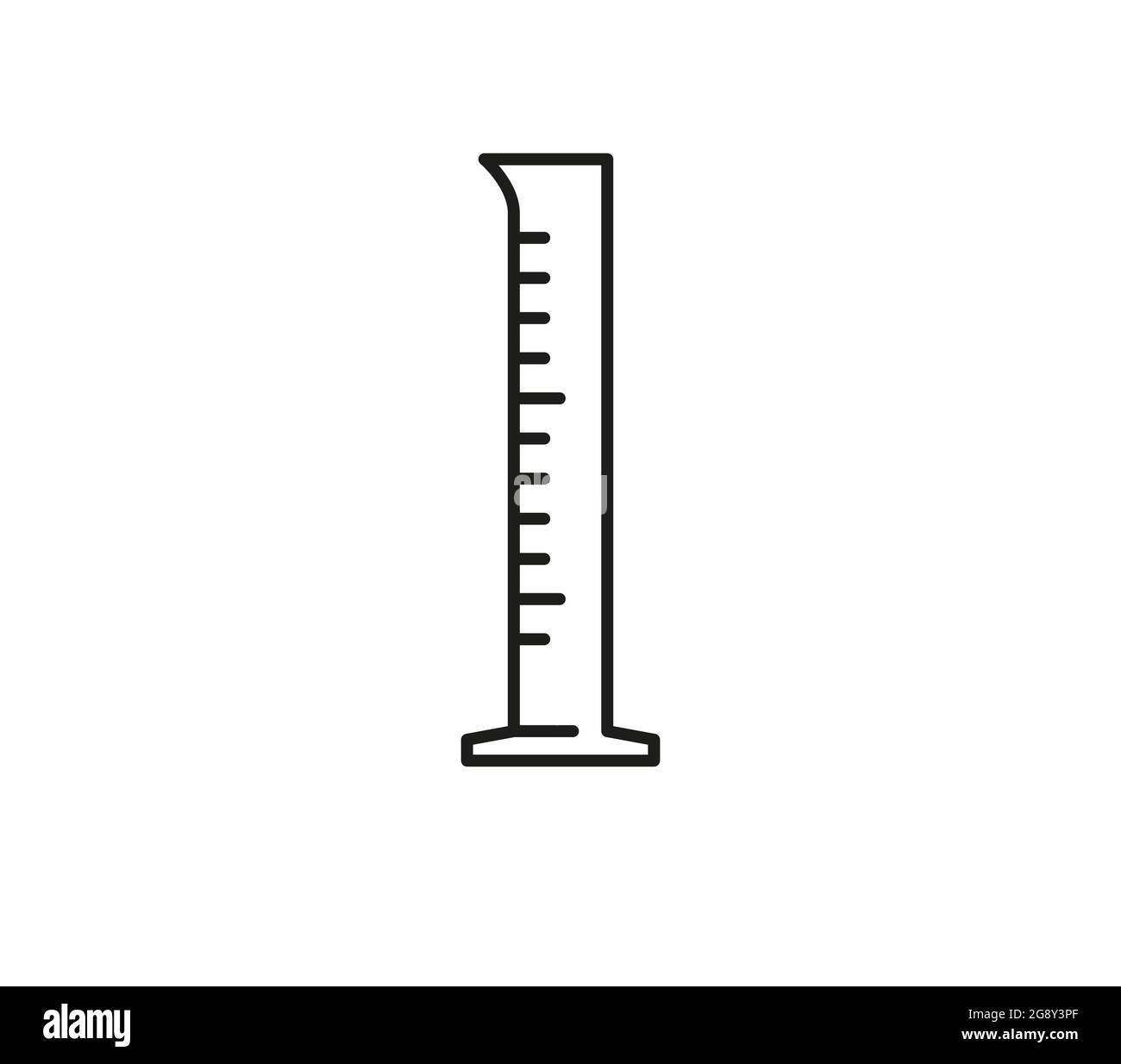 Laboratory vessel. Glass measuring beaker with scale Stock Vector Image