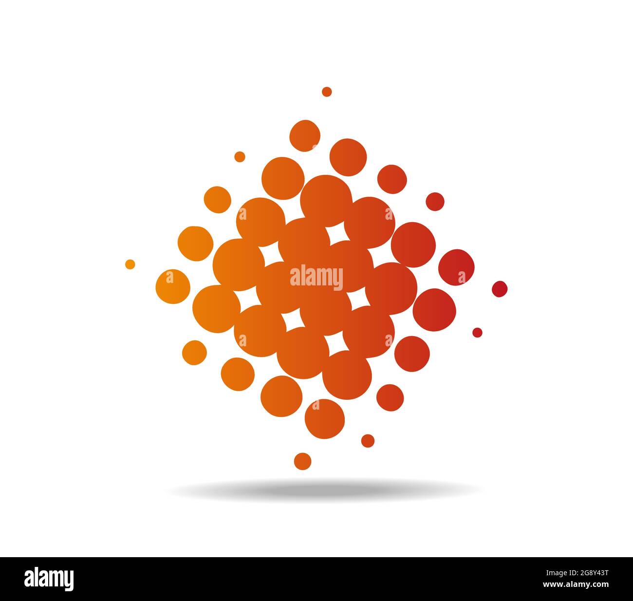 Reddish printing raster in an square Stock Vector