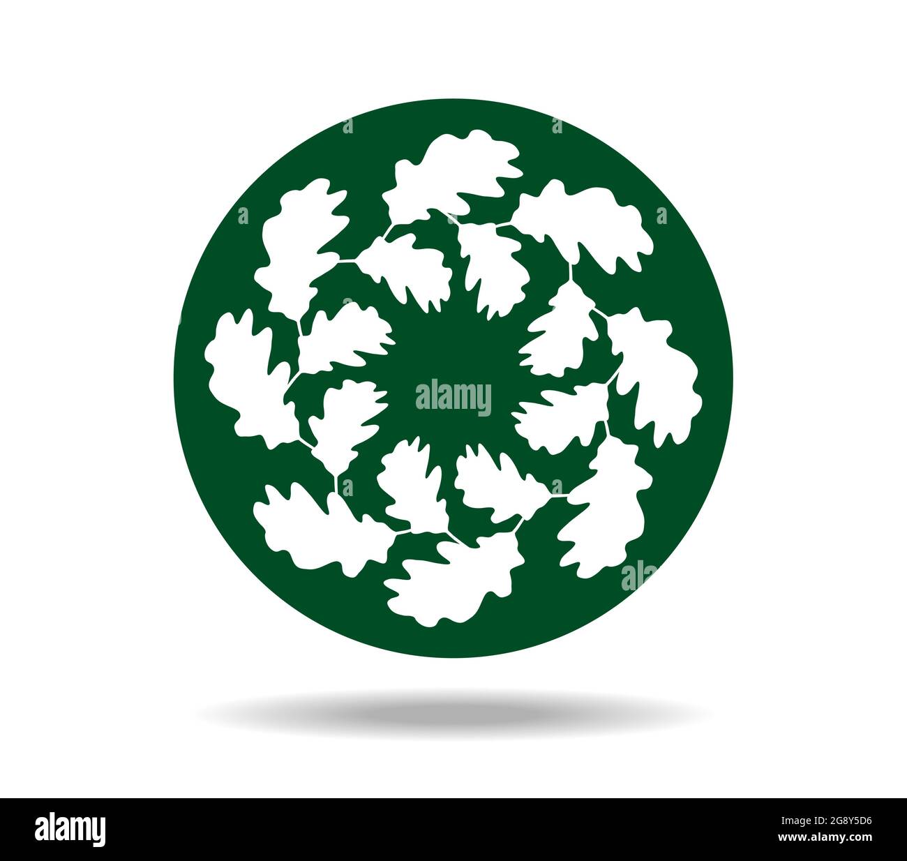 Four oak leaves Stock Vector Images - Alamy