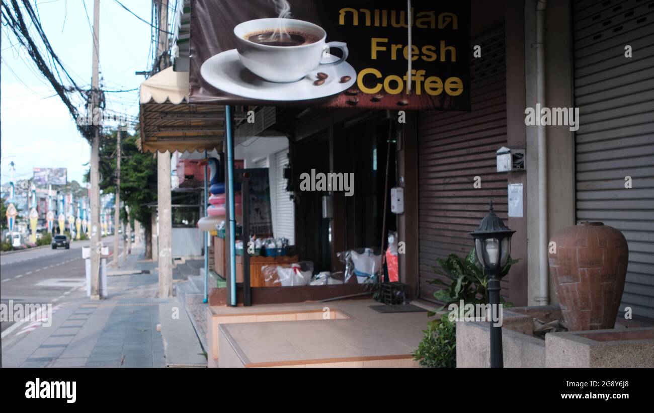 Coffee Shop on North Pattaya Road Pattaya Thailand Stock Photo Alamy