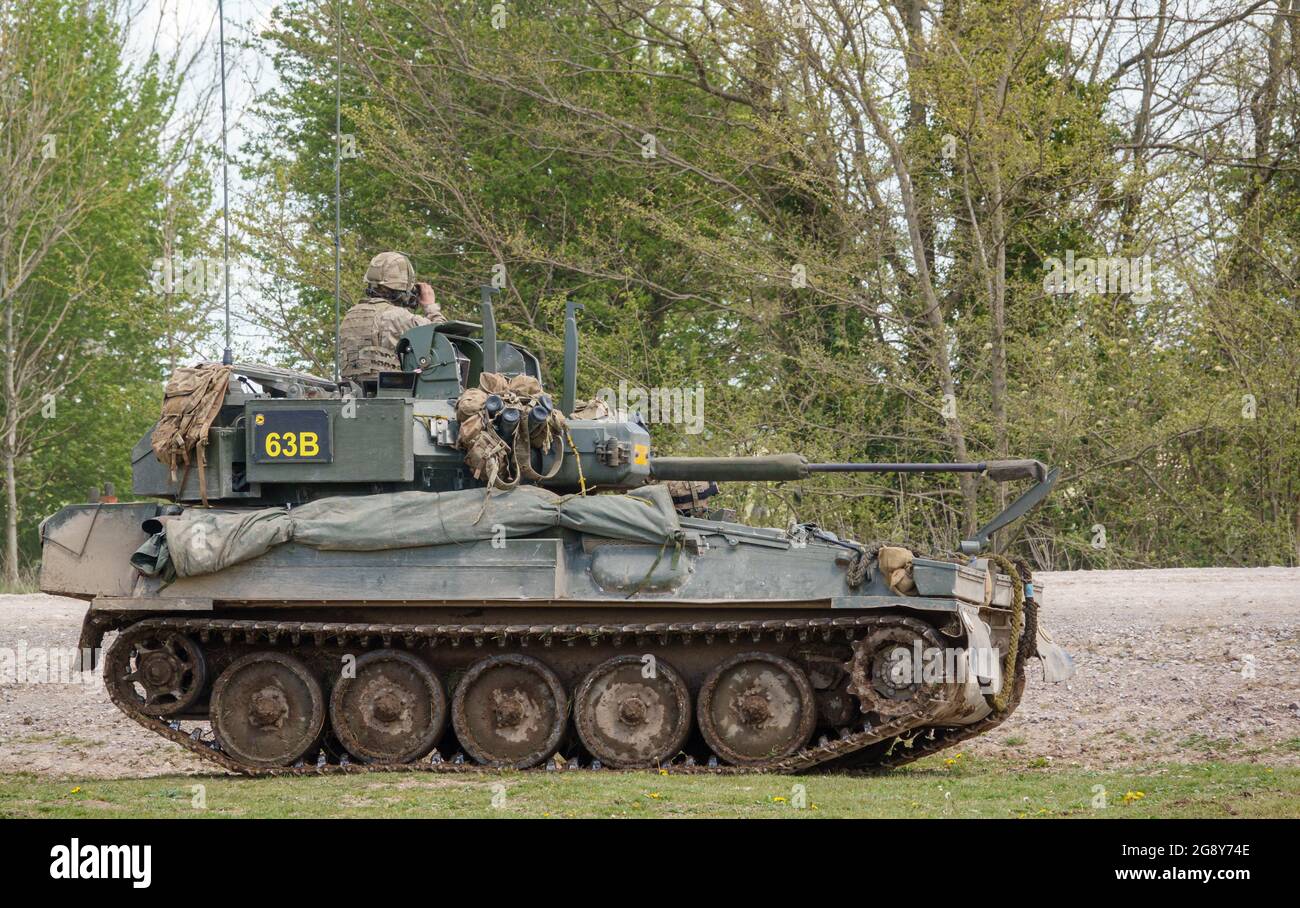 british army FV107 Scimitar armoured tracked military reconnaissance ...