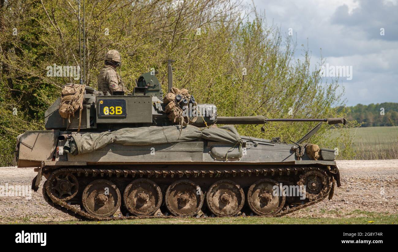 british army FV107 Scimitar armoured tracked military reconnaissance ...