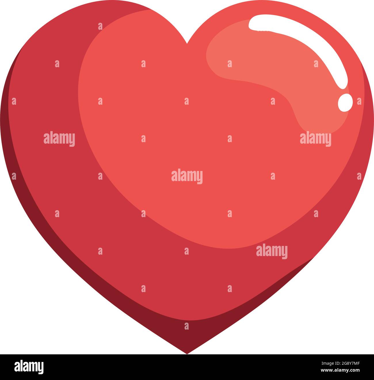 red heart love Stock Vector Image & Art - Alamy