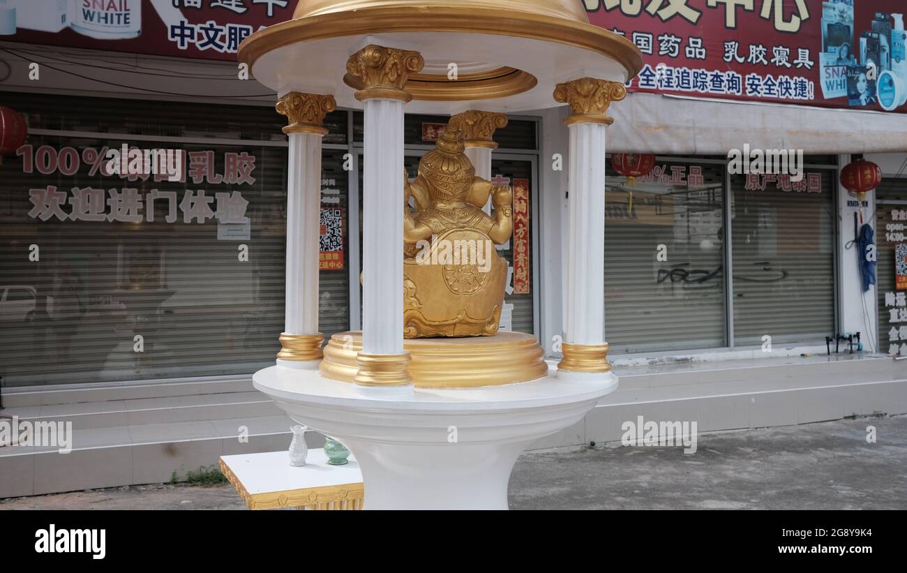 Elephant Head Golden Buddha Shrine Third Road Pattaya Thailand Stock Photo