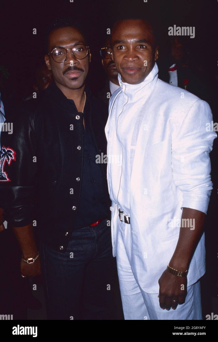 Los Angeles.CA.USA. LIBRARY. Eddie Murphy and Sugar Ray Leonard in May
