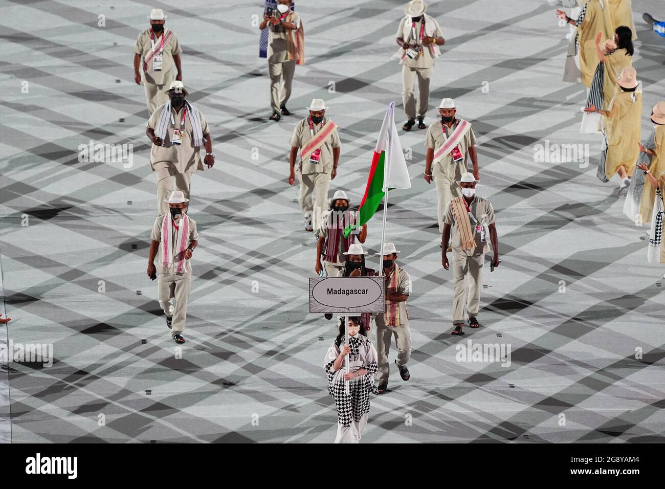Tokyo, Japan. 23rd July, 2021. Olympic delegation of Madagascar parade