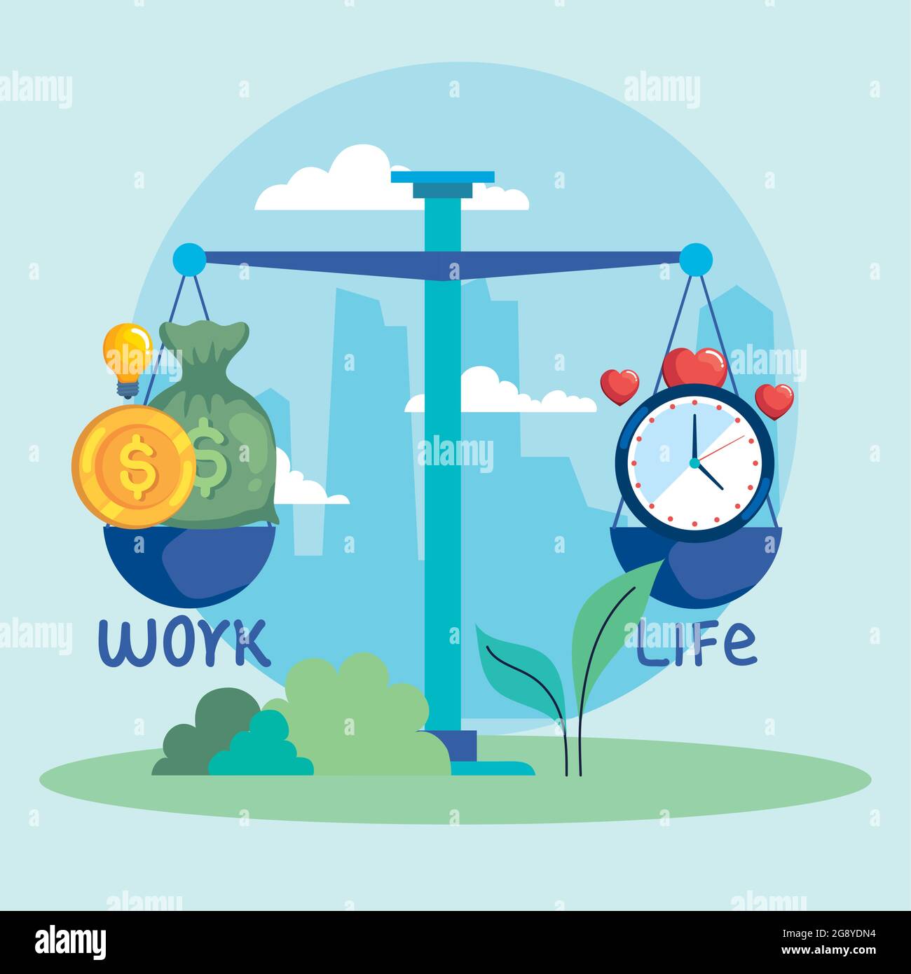 work and life balance Stock Vector Image & Art - Alamy